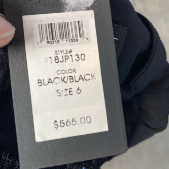 Rachel Zoe Lou Jumpsuit Womens 6 Black Sequin Neck Pockets Halter Neck Open Back - Picture 13 of 16